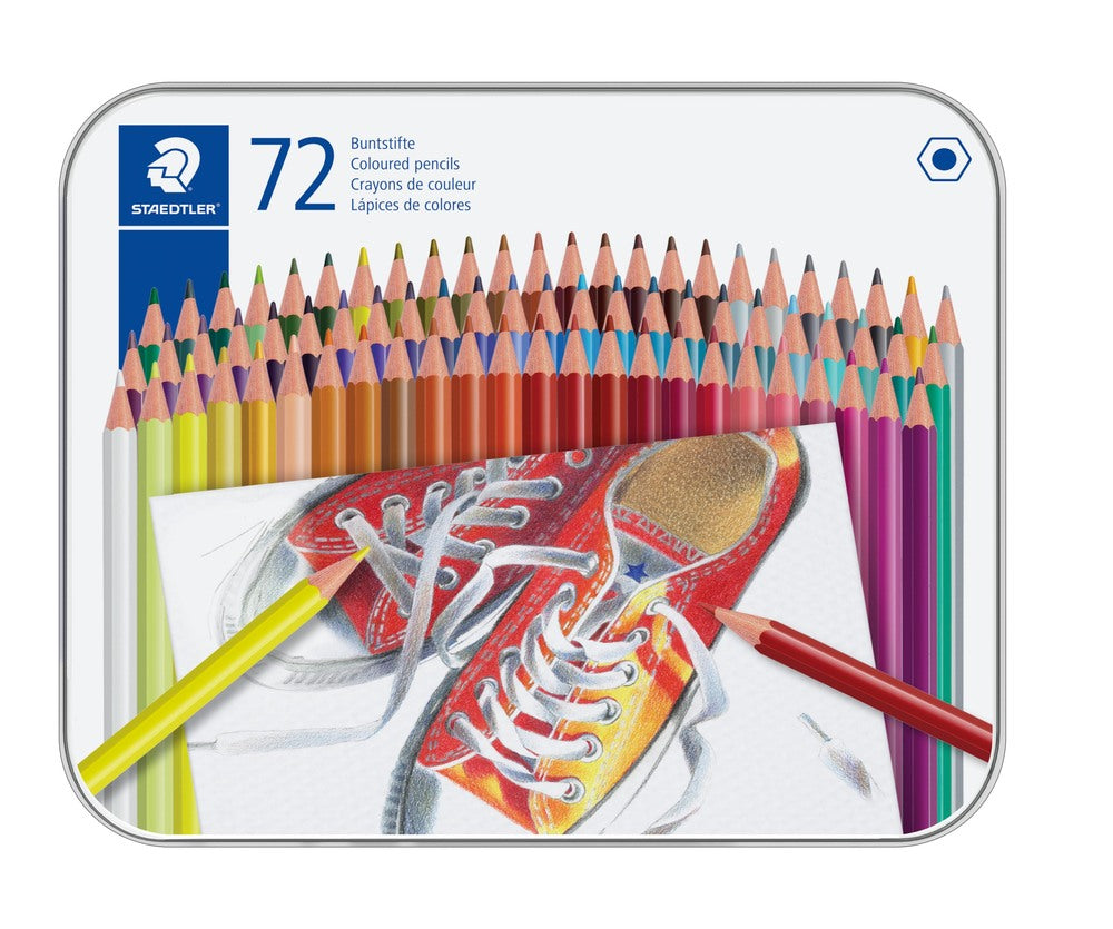 Farveblyant Staedtler 72 stk. ass metalæske