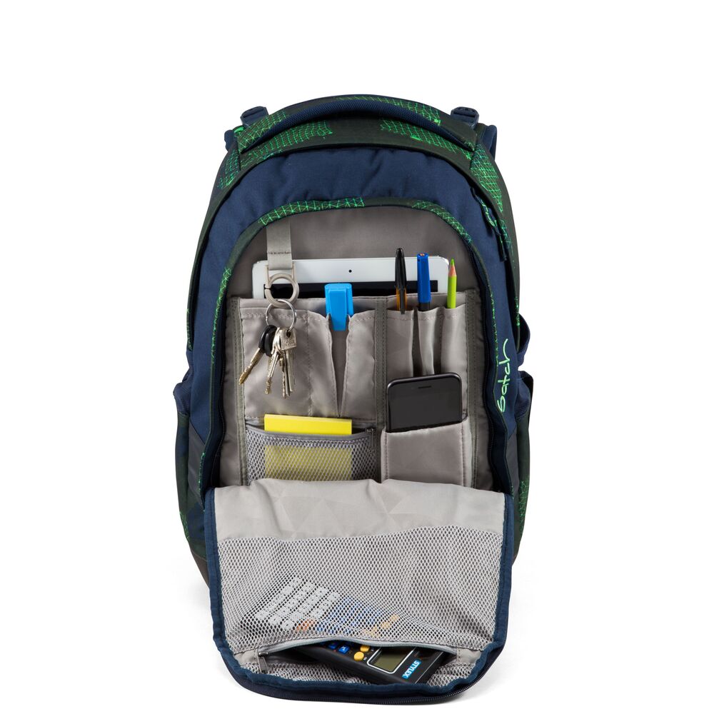 SKOLETASKE SATCH SLEEK INFRA GREEN