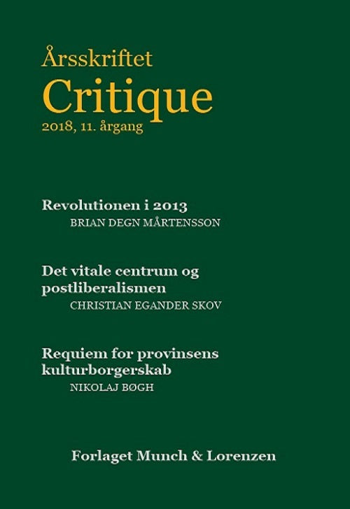 Årsskriftet Critique XI