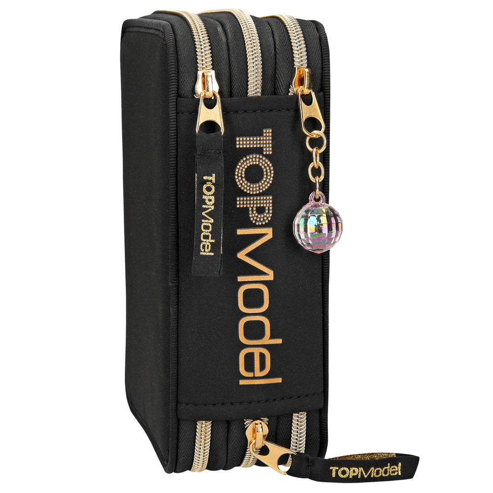 TOPModel trippel penalhus sort m/glitter