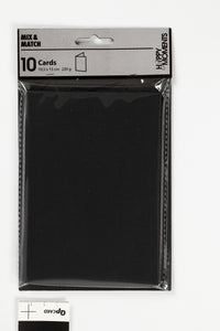 Kort sort 10,5x15 cm 220g 10stk