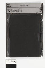 Kuvert sort 11,5x16 cm 110g 10stk