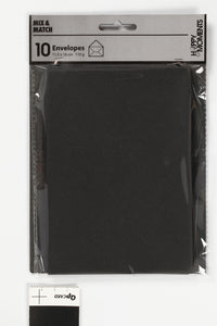 Kuvert sort 11,5x16 cm 110g 10stk