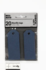 Manilla mærker blå 220g 20stk