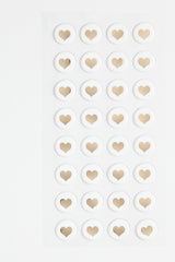 STICKERS HJERTER PUFFY HVID 14 MM 32STK