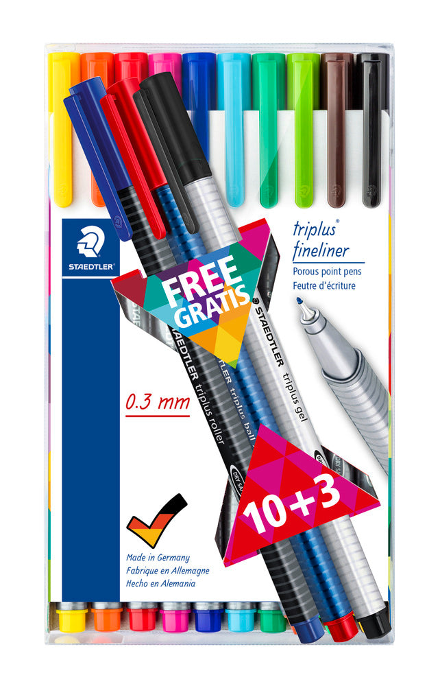FINELINER STAEDTLER TRIPLUS 10+3