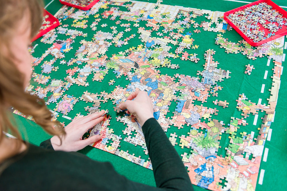 Puslespilstæppe 118x66 cm