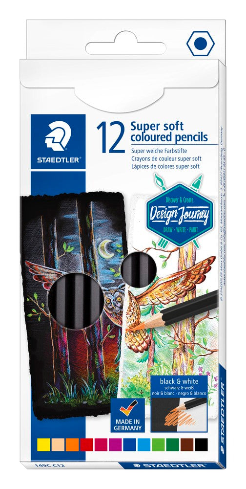 Farveblyanter Staedtler super soft 12 stk