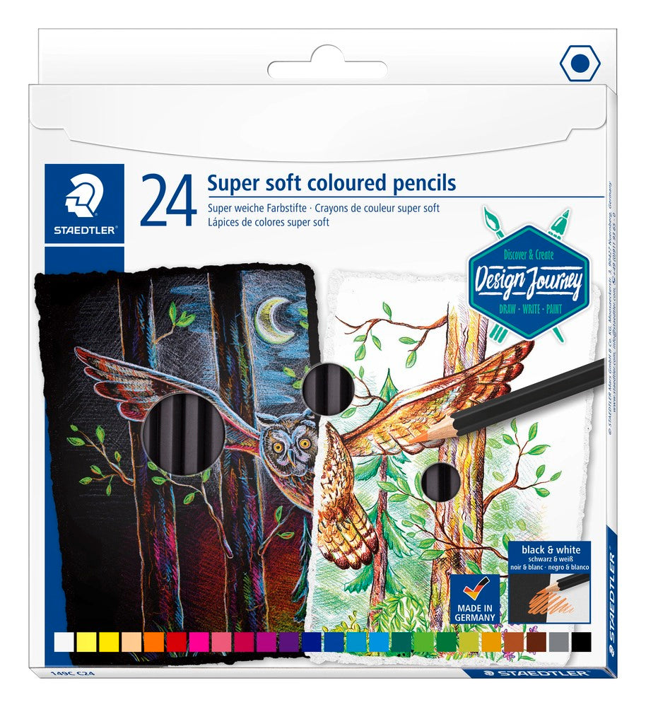 Farveblyanter Staedtler super soft 24 stk
