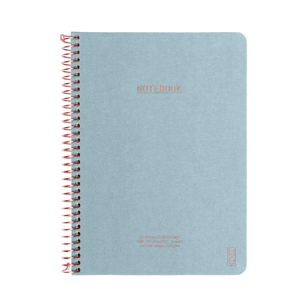 NOTESBOG KOZO PREMIUM A5 BLÅ LINJERET