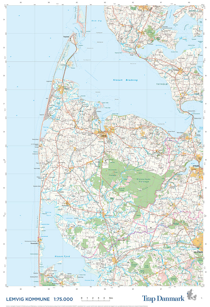 Trap Danmark: Kort over Lemvig Kommune