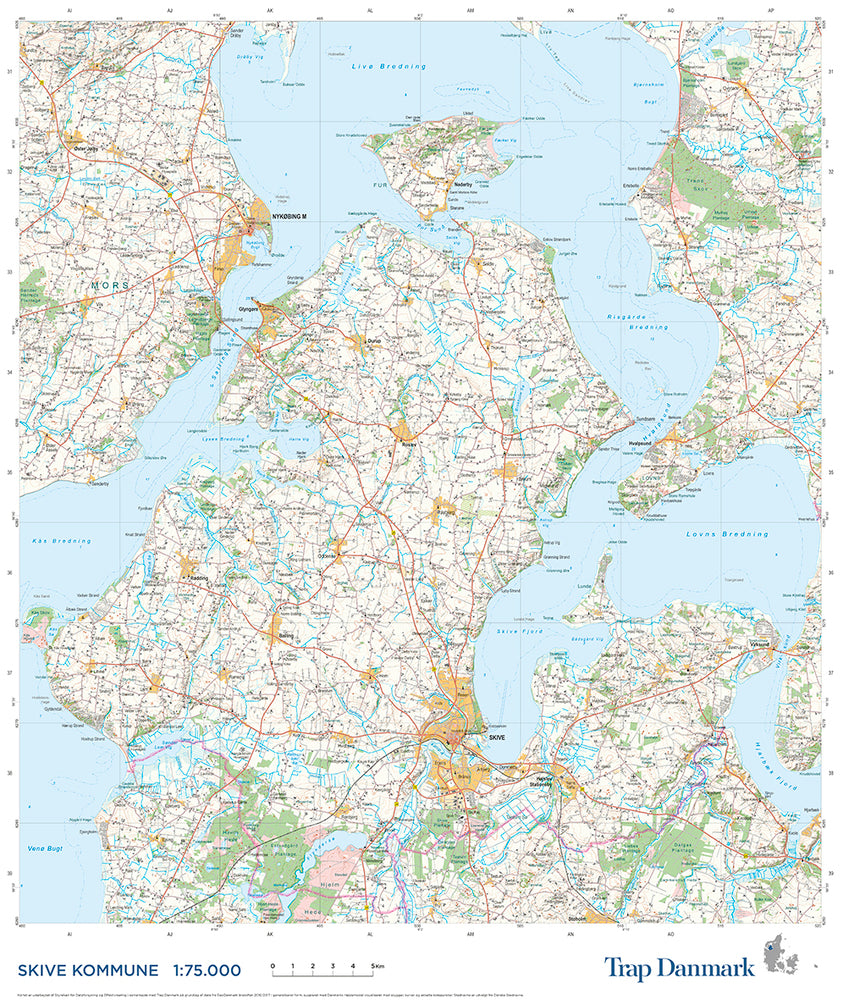 Trap Danmark: Falset kort over Skive Kommune