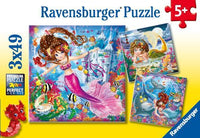 Puslespil charming mermaids 3X49 brikker