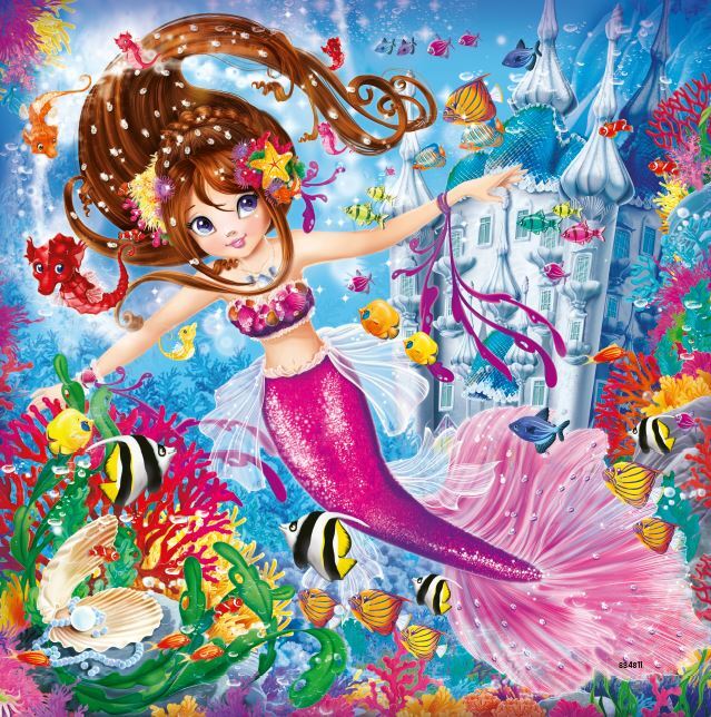 Puslespil charming mermaids 3X49 brikker