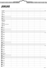 FAMILIEKALENDER SORT/HVID 6 KOL.  2020 MAYLAND