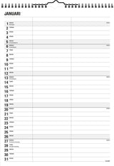FAMILIEKALENDER SORT/HVID 2 KOL.  2020 MAYLAND