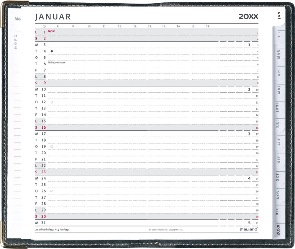 Index planner mini refill  2020 Mayland