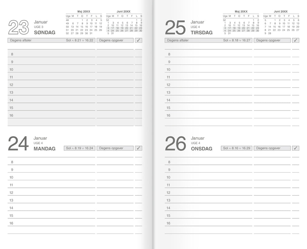 NOTERINGSKALENDER 2 DAGE KUNSTSKIND SORT 2020 MAYLAND