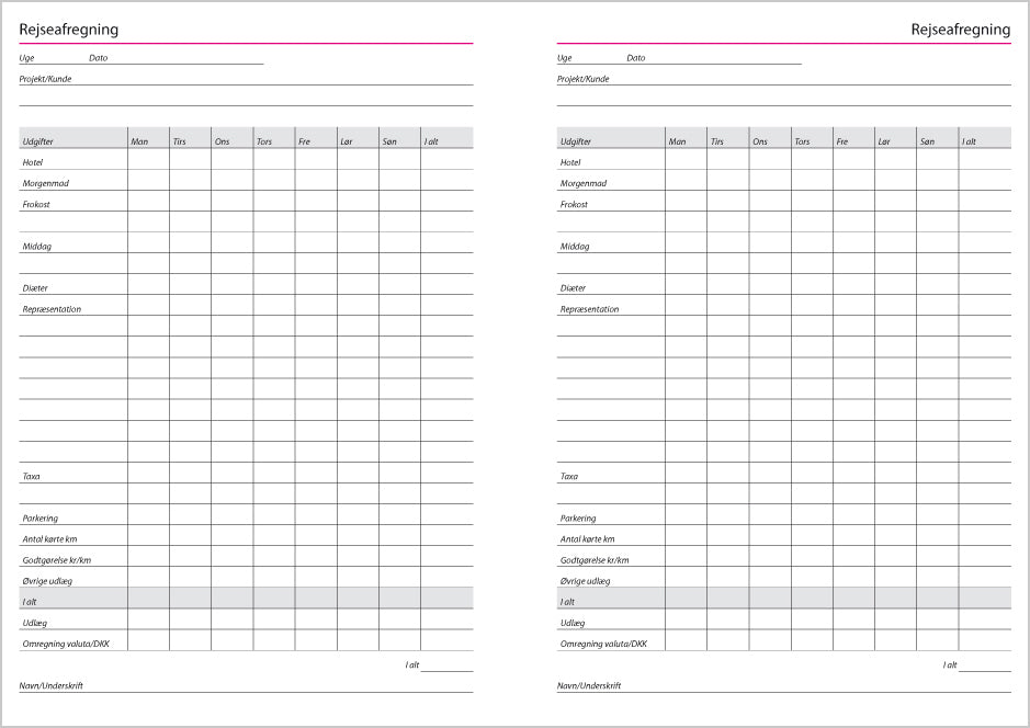 UGEKALENDER BUSINESS A5 KUNSTSKIND SORT 2020 MAYLAND