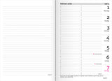 UGEKALENDER A5 NOTES KUNSTSKIND SORT  2020 MAYLAND