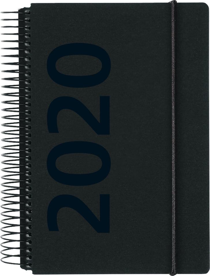 SPIRALKALENDER 1 DAG SORT ÅR  2020 MAYLAND