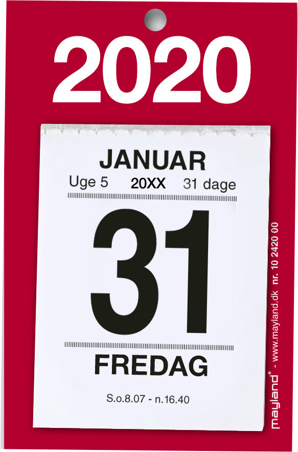 Lille afrivningskalender 2020 Mayland
