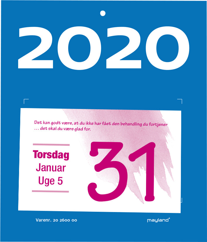 AFRIVNINGSKALENDER HUMØR 2020 MAYLAND