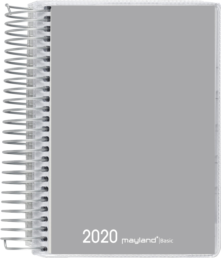BASIC SPIRALKALENDER 1 DAG GRÅ  2020 MAYLAND