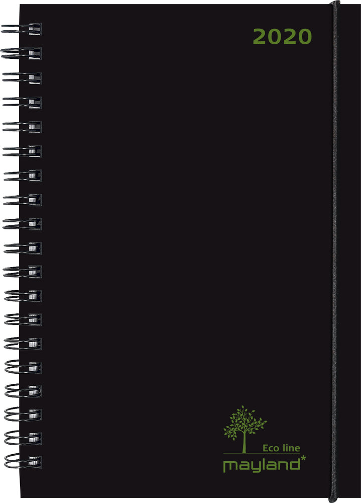 ECO LINE A5 UGEKALENDER SORT  2020 MAYLAND