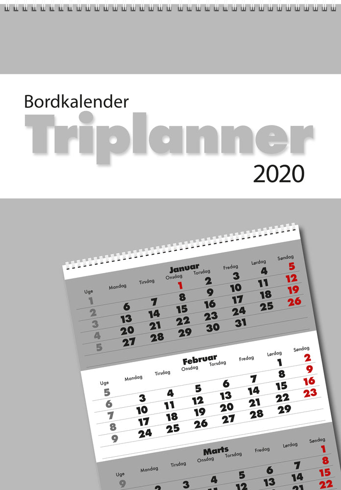 BORDKALENDER TRIPLANNER 2020  MAYLAND