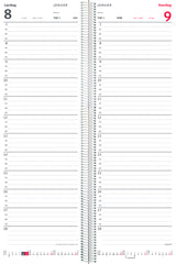Spiral noteringskalender 1 dag sort  2020 Mayland