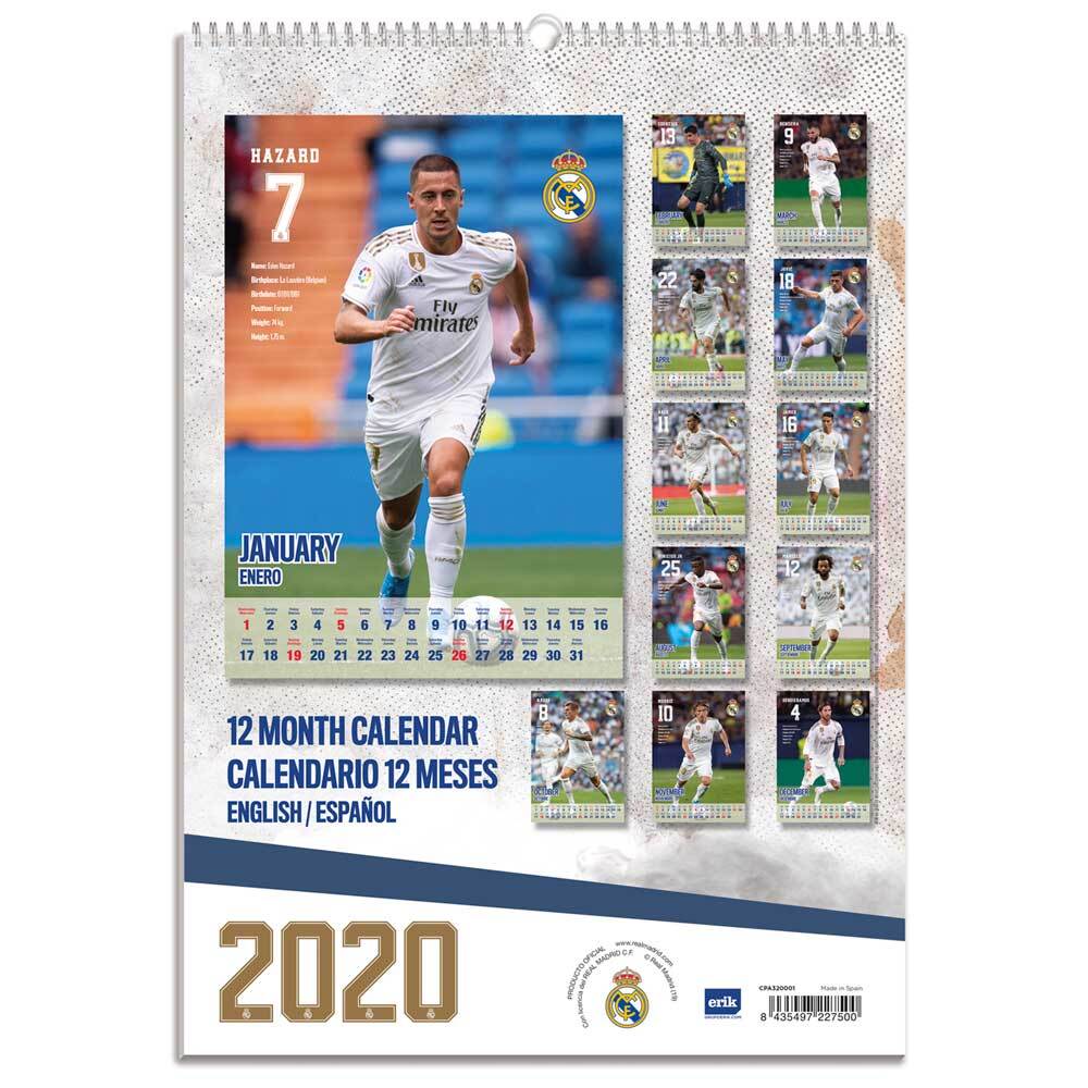 VÆGKALENDER 2020 REAL MADRID