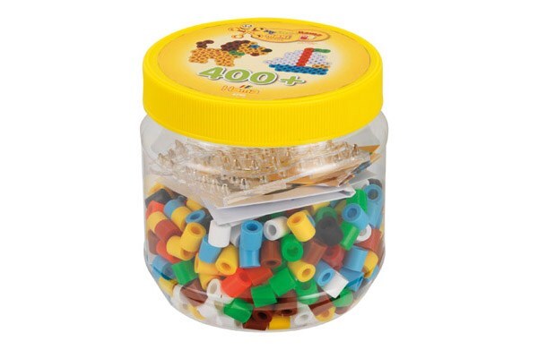 Hama maxi perler 400 perler + 2 plader i gul dåse