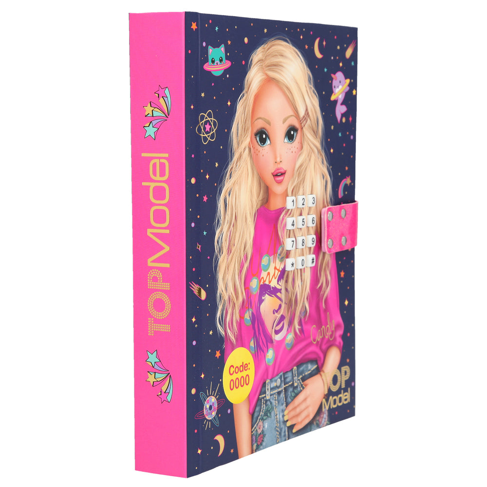 TOPModel dagbog m/kode & musik candy