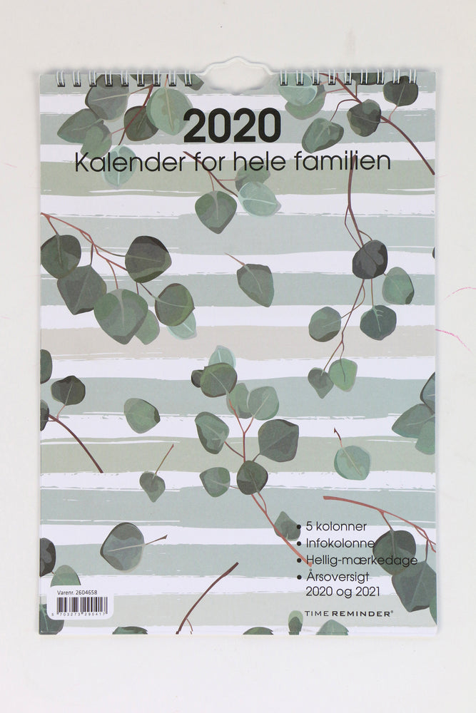 FAMILIEKALENDER 2020 A4 GRAFISK