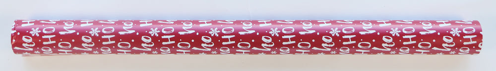 GAVEPAPIR RØD HO-HO-HO METALLIC 3 M X 70 CM