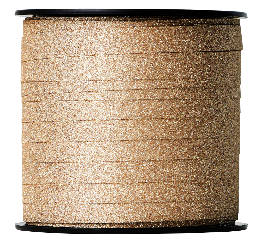 GAVEBÅND ROSE GOLD GLITTER 50 M X 10 MM