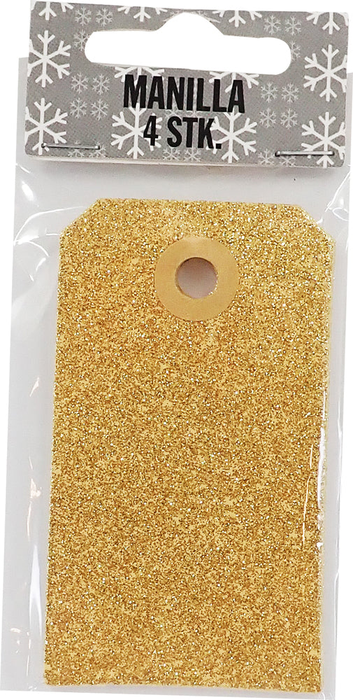 MANILLA GULD GLITTER 4 STK