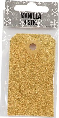 MANILLA GULD GLITTER 4 STK