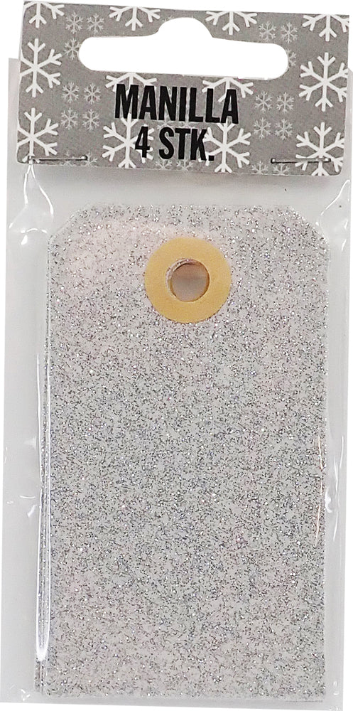 MANILLA SØLV GLITTER 4 STK