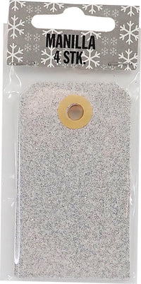 MANILLA SØLV GLITTER 4 STK