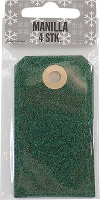 MANILLA GRØN GLITTER 4 STK