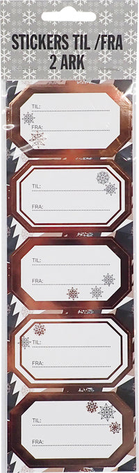 STICKERS TIL/FRA ROSE GOLD RAMME SNEFNUG 2 ARK