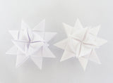 STJERNESTRIMLER HVID GLITTER/METALLIC 15 MM 24 STK