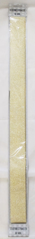 STJERNESTRIMLER GULD GLITTER/METALLIC 50 MM 12 STK