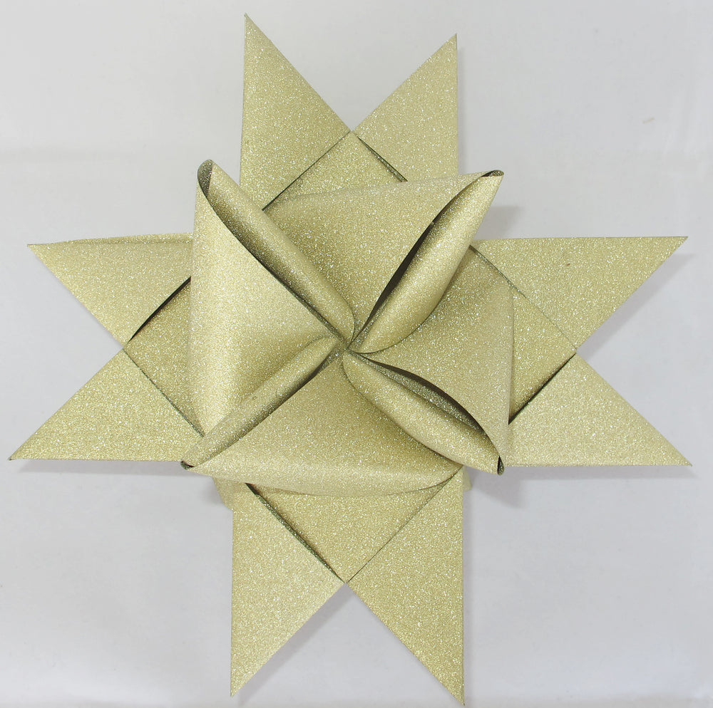 STJERNESTRIMLER GULD GLITTER/METALLIC 50 MM 12 STK