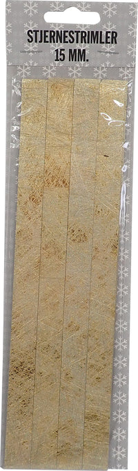 STJERNESTRIMLER GULD BRUSHED NET 15 MM 20 STK