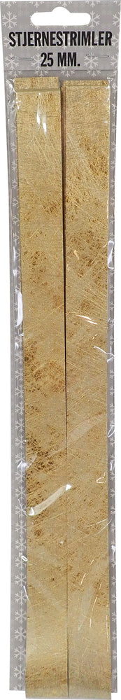 STJERNESTRIMLER GULD BRUSHED NET 25 MM 16 STK