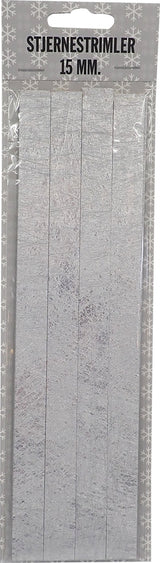 STJERNESTRIMLER SØLV BRUSHED NET 15 MM 20 STK