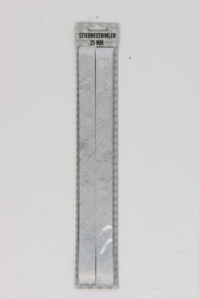STJERNESTRIMLER SØLV BRUSHED NET 25 MM 16 STK